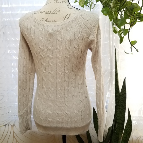 Aeropostale Acrylic Light Tan Comfy Knit Sweater - Picture 2 of 3